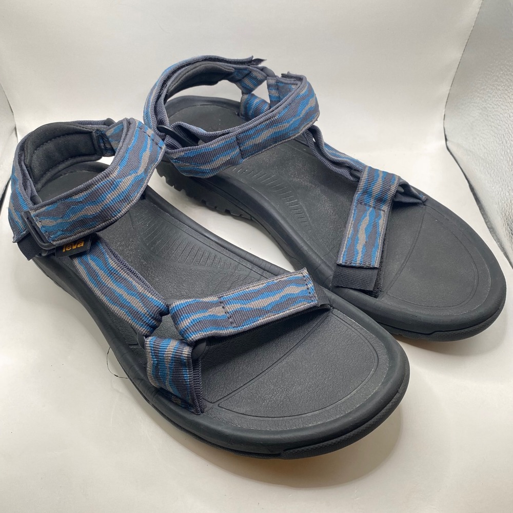 Teva Hurricane XLT2 Sport Sandals Mens 10 Blue Grey Wave Recycled Hiking Water